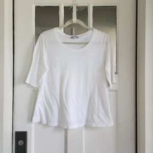 Michael Star's Scoop Neck Classic White Women's Top